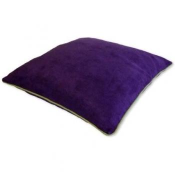 Funda de cojín decorativo de imitación de diseño de la funda de almohada y funda de almohada con ribete #312, 100% poliéster, lila kiwi Rand, 50 x 50