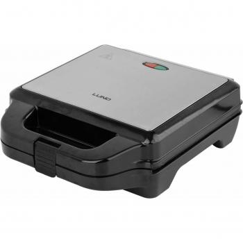 Sandwichera LUND 67520 1400W, acero inoxidable, capacidad para 4 tostadas, diseño compacto y fácil uso