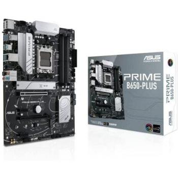 ASUS PRIME B650-PLUS AM5 ATX Motherboard with 4 DDR5 Slots, HDMI, DisplayPort, 2.5G LAN, PCIe 4.0, and Dual M.2 Slots