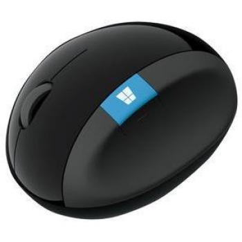 Microsoft Sculpt Ergonomic Mouse (L6V-00003) USB Wireless, con Botones Presionables y Rueda de Desplazamiento, Compatible con Windows 7 Home Basic/Premium y PC, Color Negro, Paquete de