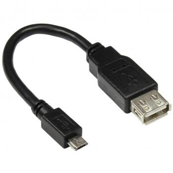 Cable Adaptador USB 2.0 OTG 0,1 m Micro-USB B a Hembra A Negro
