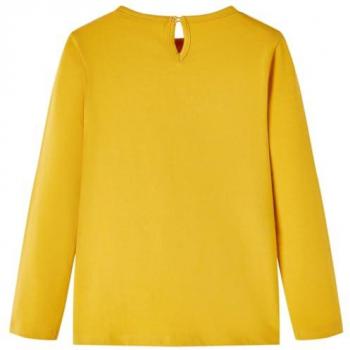 Camiseta Infantil de Manga Larga Diseño de Pájaro Jersey Ropa Ocre Oscuro 128
