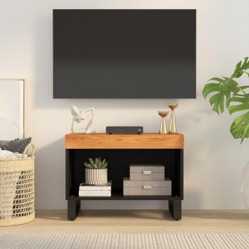 Mueble de TV de madera maciza de acacia 60x33x43,5 cm
