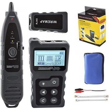 Noyafa NF-8209 Advanced Network Cable Tester with PoE Functionality, LCD Display, and Length Measurement for CAT5/CAT6