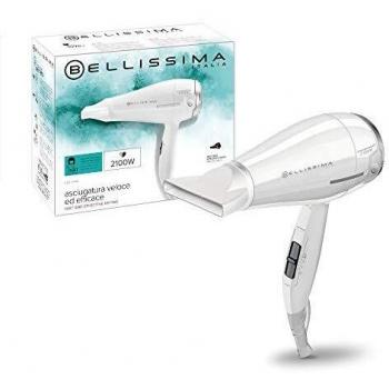 Imetec C20 2100, Secador de pelo de 2100 W, extrarrendimiento, con difusor orientable, diffusor, función Fast Drying para un secado rápido, 4 combinaciones de aire y temperatura