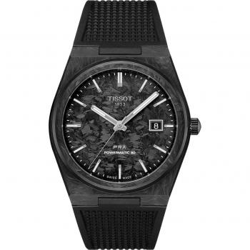 Tissot PRX Powermatic 80 Automatic Carbon Unisex Watch - Black, 41mm