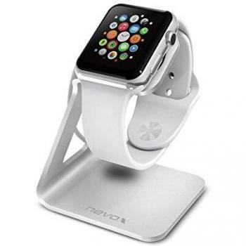 Soporte de Reloj para Smartwatch 1534 - Plata de Aluminio para Apple Watch 42/44mm y 38/40mm