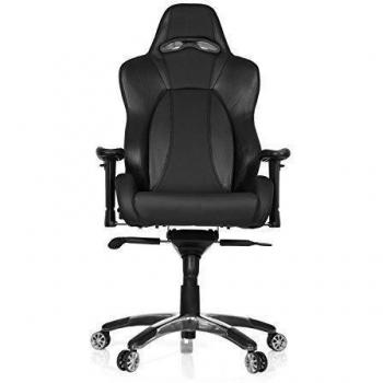 HJH Office Wingman II Sillón de Oficina, Piel sintética, Negro, 50 x 52 x 140 cm