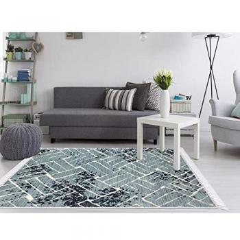 Homemania HALI-56316 - Alfombra Estampada Tile 3 Estampada, Moderna, Multicolor de Tela, 160 x 230 cm