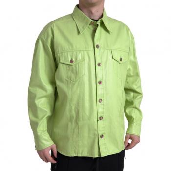 Dolce & Gabbana Green Cotton Collared Button Down Shirt - IT41 | L