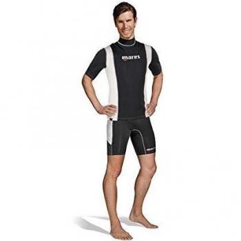 Mares Fire Skin Short Sleeve - Traje de Buceo para Hombre, Color Negro, Talla XL