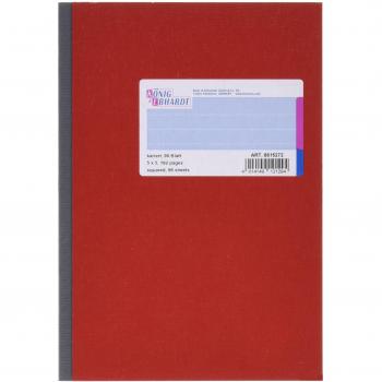 Cuaderno A5 KÖNIG & EBHARDT, 96 hojas, cuadriculado, color rojo, papel sin madera
