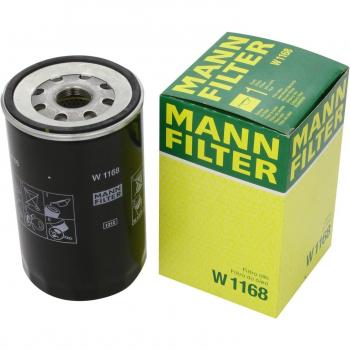 Original MANN-FILTER Filtro de aceite W 1168 – Para Camiones, Autobuses y vehículos de utilidad