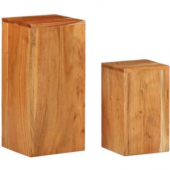 vidaXL Plant Stands 2 pcs Solid Acacia Wood