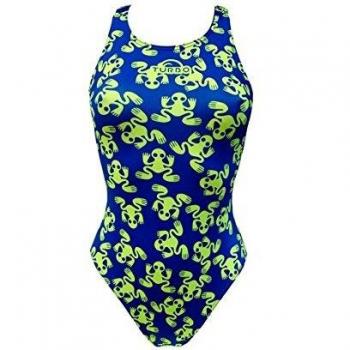 Bañador Turbo Ranitas Flour tira ancha amarillo azul mujer - M