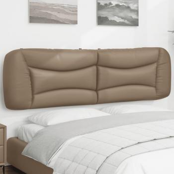 Cabecero de cama acolchado en cuero sintético Capuchin 180 cm color marrón