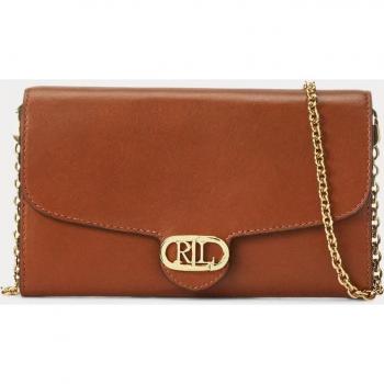 LAUREN RALPH LAUREN Medium Adair 20 Lauren Tan Leather Cross-Body Bag