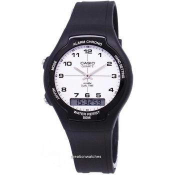 Casio Analog Digital Dual Time Men's Watch AW-90H-7BVDF White