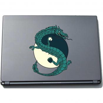 pinkelephant Indigos UG Misc3-Yinyang2-150 - Pegatina para Ordenador portátil, diseño Stylisches Yin Yang Drachen, 150 x 125 mm
