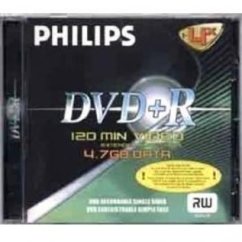 Philips DVD-R 4,7 GB / 120 Min / 16X Jewel Case