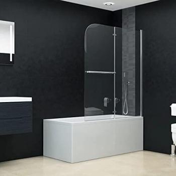 vidaXL Mampara Ducha 1 Hoja Plegable Pivotante + 1 Hoja Fija Vidrio Seguridad Cristal Templado ESG Cabina