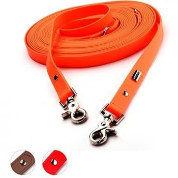 PetTec Correa de Adiestramiento para Perros - Correa Extra Larga con Gancho Metal para el Collar - Trioflex Resistente, Flexible e Impermeable - Pasear, Correr y Realizar Actividades Aire Libre - 10m