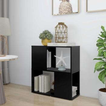 Librería de madera contrachapada 60x24x63 cm en color Blanco y Negro, mueble de almacenaje estantería para oficina, estudio y dormitorio