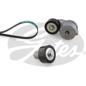 Juego de correas acanaladas y trapeciales poli V GATES K018PK1972HD con tensor