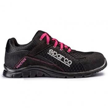 Calzado de Seguridad Sparco Practice S1P SRC para Mujer, Zapatilla Deportiva de Seguridad Laboral, Comodidad y Estilo Racing, Horma Especial