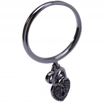 Anillo Folli Follie Mujer Negro Talla 14
