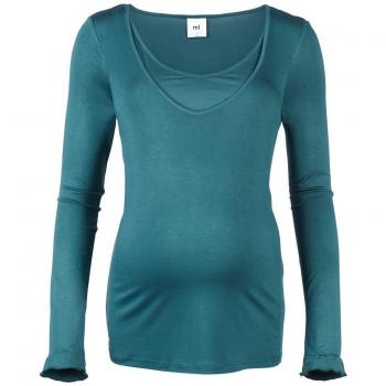 MAMALICIOUS 20009152-Camiseta de Manga Larga premamá Mujer Verde M
