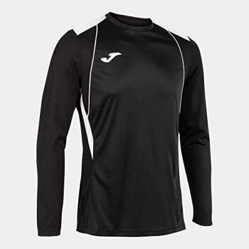 Camiseta Manga Larga Hombre Championship VII Negro Blanco Joma