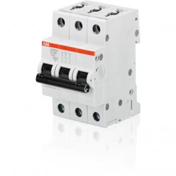 Interruptor automático ABB S203M-B25, 3 polos, 25A, Curva Tipo B, Poder de corte 10 kA, System Pro M Compact, Montaje en Carril