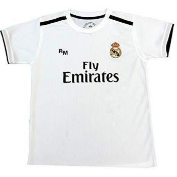 Real Madrid Camiseta Adulto Sin Dorsal. Réplica Oficial de la Primera Equipación Temporada 2018-2019 - Talla L, Blanco