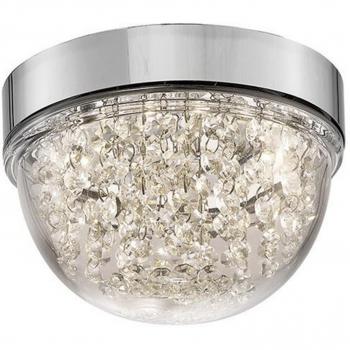 Lámpara de techo Harper Small 6W 500lm LED 4000K cromo pulido / cristal