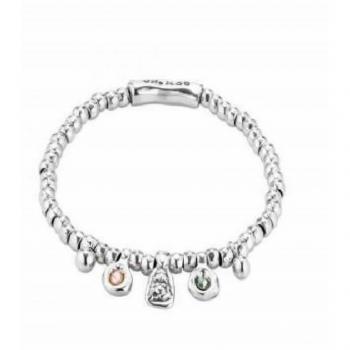 Pulsera Uno de 50 Boy Girl Soulcraft Colección Mujer Elástica Bolas Metal Chapadas en Plata con Colgantes Varios PUL1970MCLMTL0M
