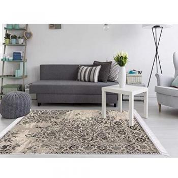 Homemania HALI-06120 - Alfombra Estampada Faded 4, Moderna, Multicolor, de Tela, 80 x 120 x 0,1 cm