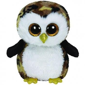 Ty - Peluche búho, 15 cm, Color marrón