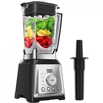 Hom Geek Batidora de Vaso, Licuadora Profesional 2000W, Batidora Smoothie Incluye 4 Programas Preestablecidos, 8 Velocidades Ajustables y 2 litros Jarra Tritan, 30.000 U/min, Sin BPA