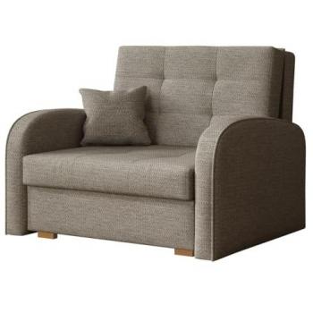 Sillón Columbus 114, Tapiz Marrón Claro, Madera, 103 x 85 x 98 cm, Mueble Montado
