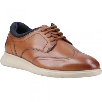 Vantage Men's Cognac Leather Casual Lace-Up Shoes