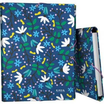 CARPETA 3 SOLAPAS FORRADA EC24 BLUE GARDEN