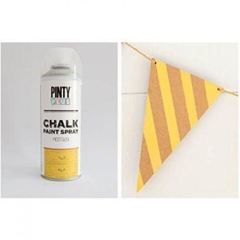 Pintura a la tiza en aerosol, con base al agua, varios colores, 400 ml , amarillo mostaza, 400 ml