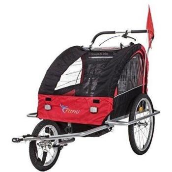 Fitfiu BI-TR-R - Remolque de bicicleta, color rojo / negro