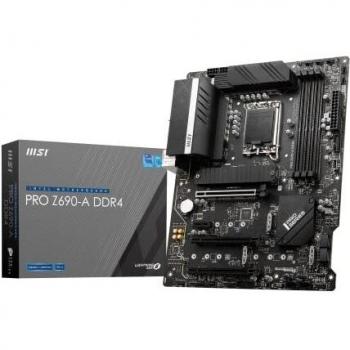 MSI PRO Z690-A DDR4 Placa Base, ATX - Soporta Procesadores Intel Core 12th Gen, LGA 1700 - 14 Duet Rail 55A VRM, Memory Boost 5200MHz/OC, 1 x PCIe 5.0 x16, 3 x M.2 Gen4 x4, 2.5G LAN