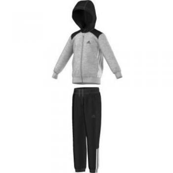 adidas Lk Ess Hojo Ts - Chándal para niños de 9-10 años, color gris / negro