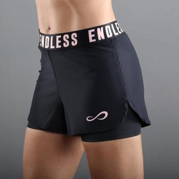 Endless Iconic Tech Shorts Mujeres - Negro, Rosa