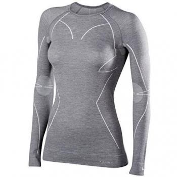 Camiseta de Manga Larga para Mujer Wool-Tech - Gris - XL