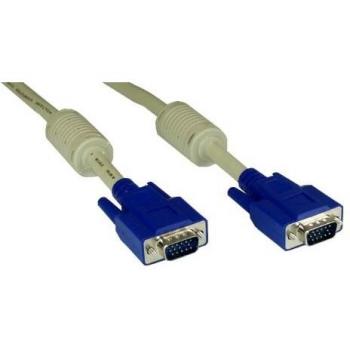 Cable S-VGA InLine® 15 pines HD macho a macho, beige, 0.3 m