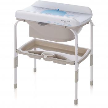 Jane  - Bañera/cambiador jané flip beige/blanco/azul